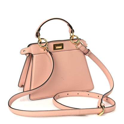 Fendi Shiny Nappa Petite Peekaboo I SEE U Satchel Baby Pink 2 of 9
