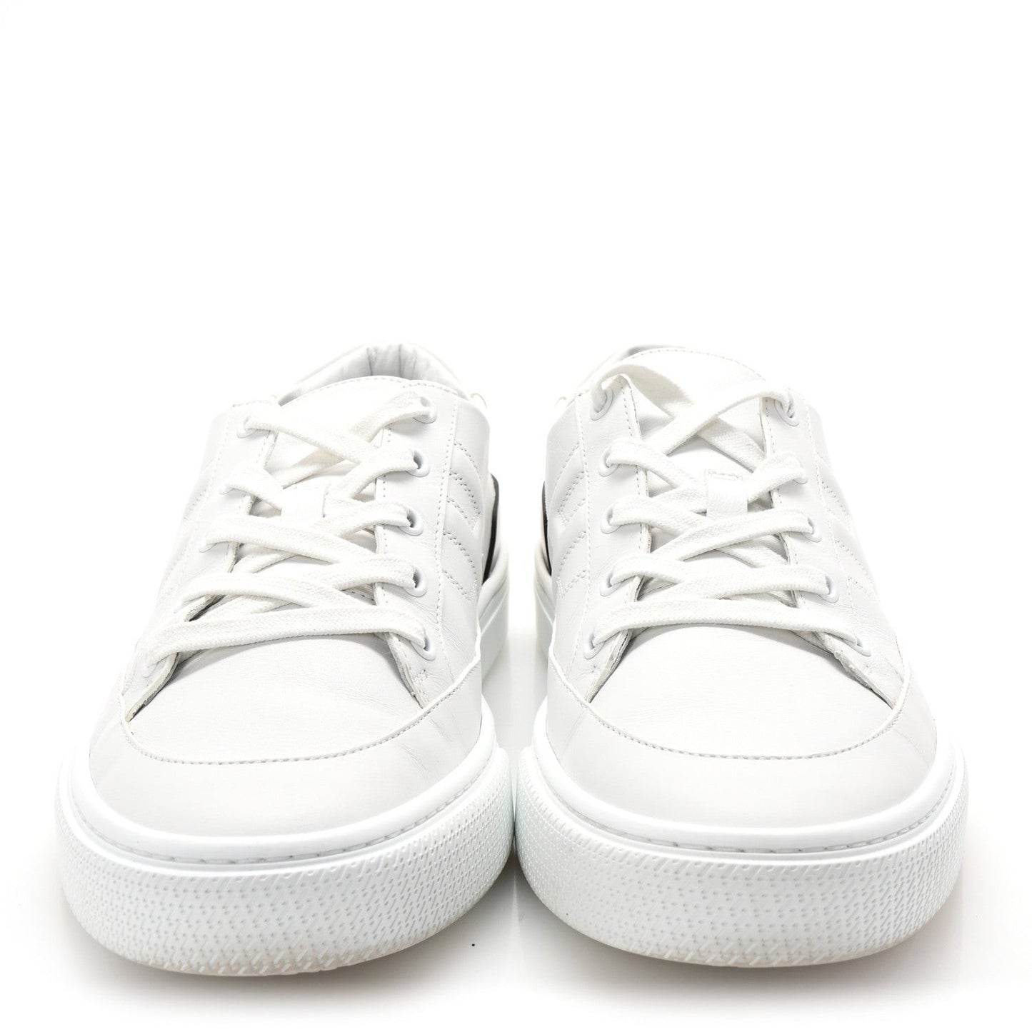 Calfskin Mens Deep Sneakers 42 White Black