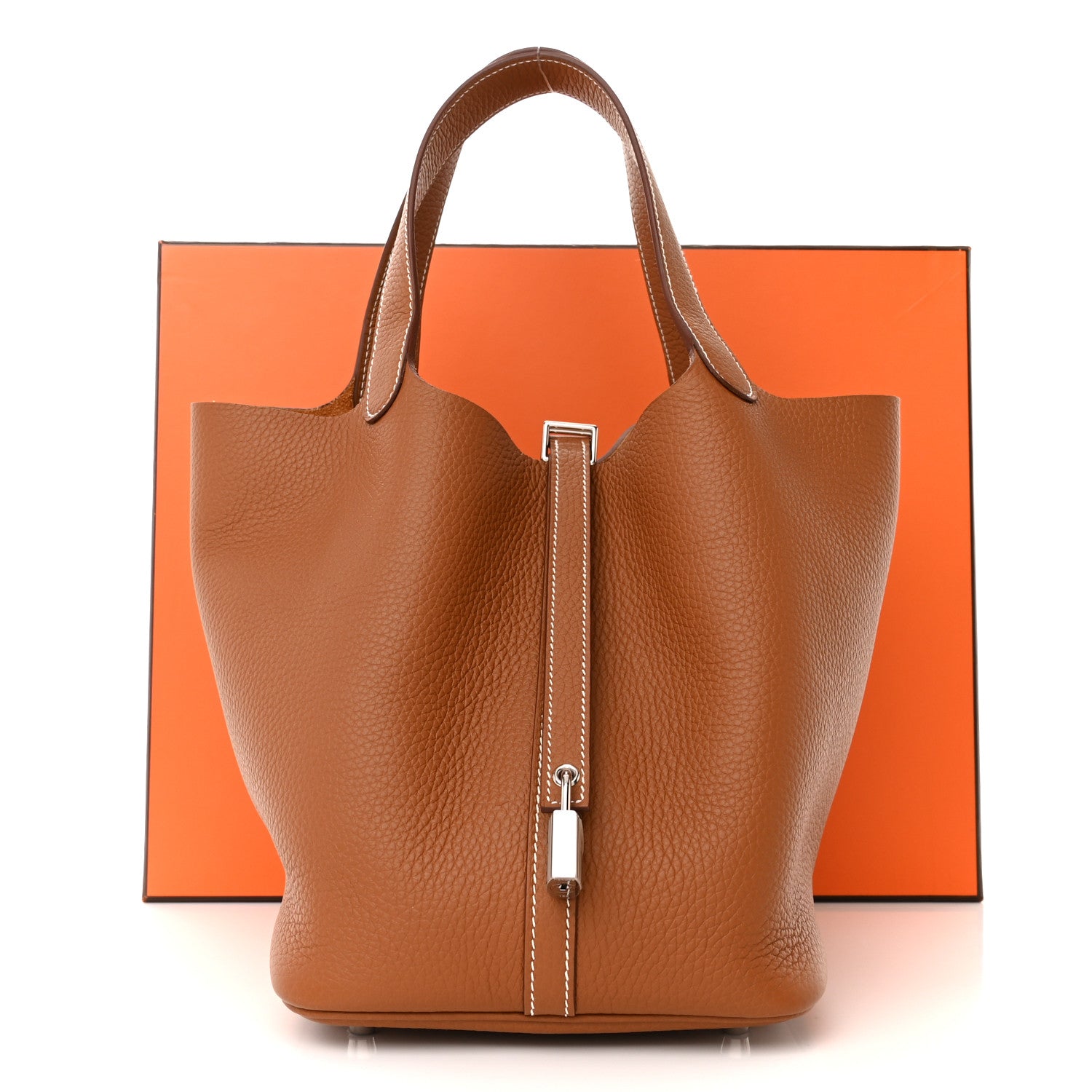 Hermes Taurillon Clemence Picotin Lock 22 MM Gold 11 of 11