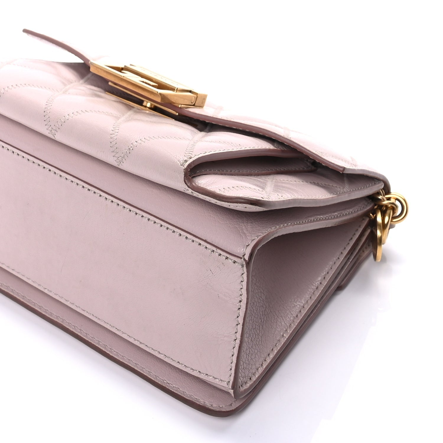 Givenchy Goatskin Quilted Small GV3 Shoulder Bag  Pale Pink 8 of 8