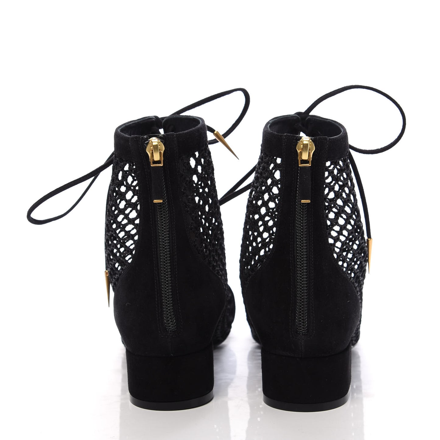 Suede Resille Naughtily-D 30mm Ankle Boots 38 Black