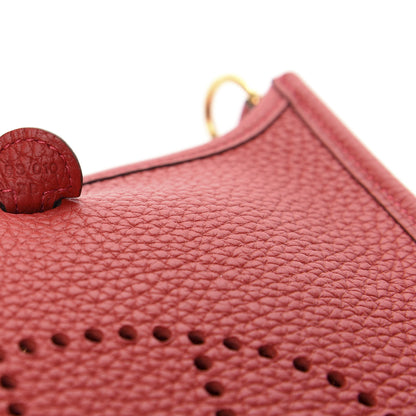 Hermes Taurillon Clemence Evelyne TPM Rouge Casaque 8 of 11