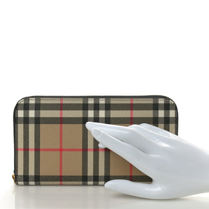 Burberry Vintage Check Elmore Zip Around Wallet Black 2 of 8