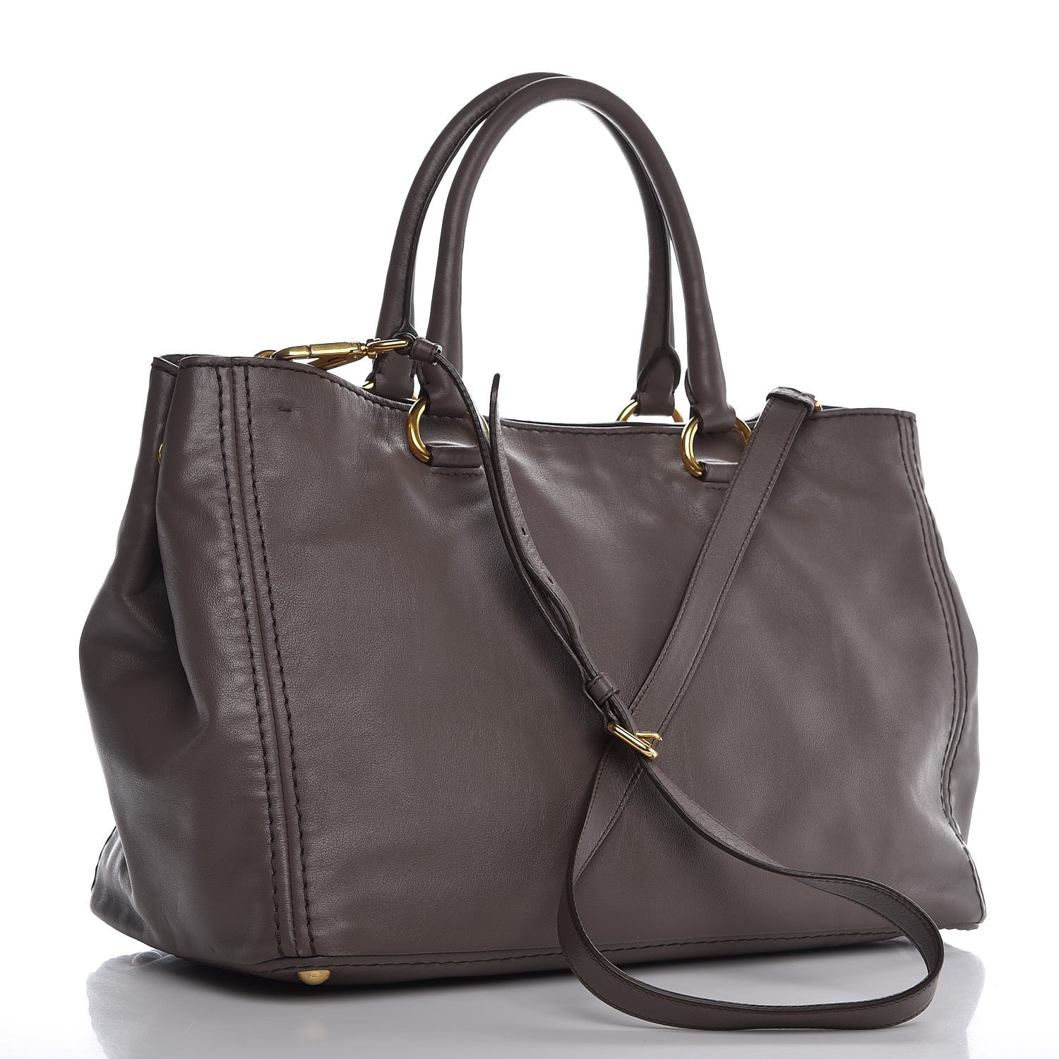 Prada Soft Calf Tote Bambu 3 of 17