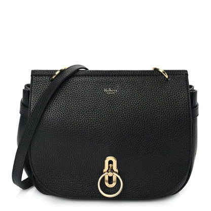Mulberry Small Classic Grain Calfskin Amberley Satchel Black 1 of 8