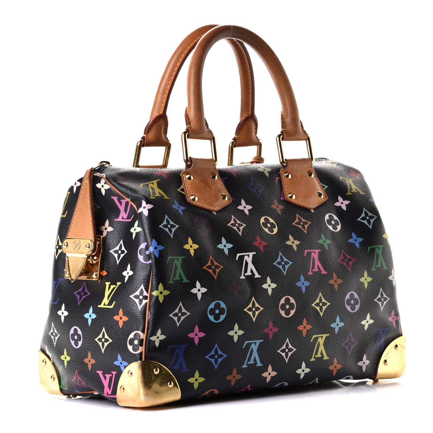 Louis Vuitton Monogram Multicolor Speedy 30 Black 2 of 8