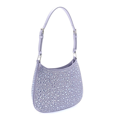 Prada Satin Crystal Cleo Adjustable Strap Shoulder Bag  Glicine 2 of 7