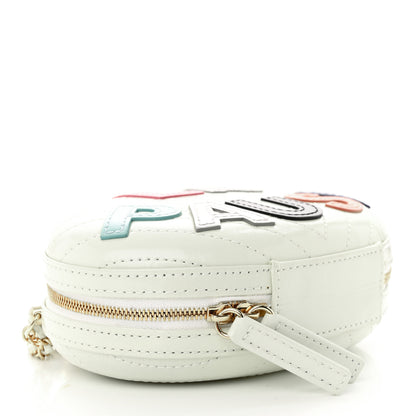Chanel Embroidered Lambskin Chevron Quilted La Pausa Evening Bag White 4 of 10