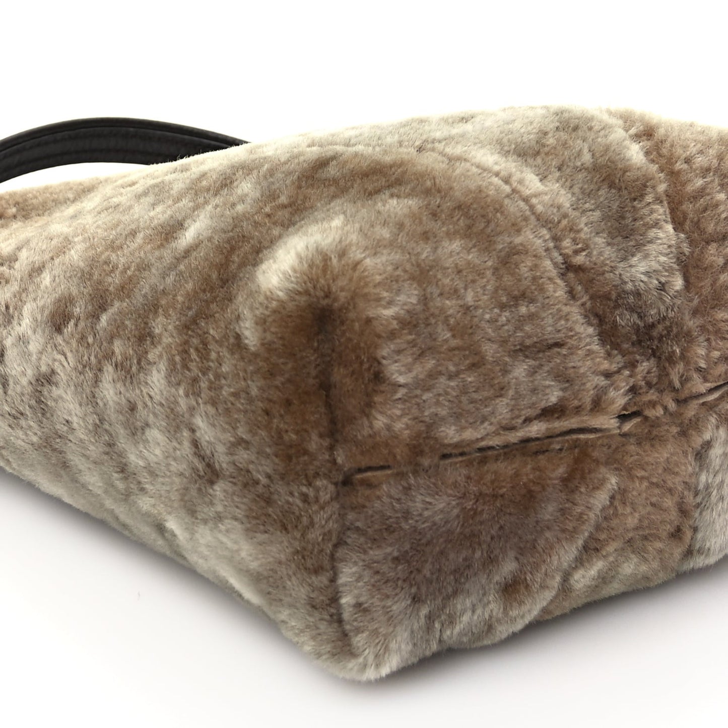 Shearling Small Spin Tote  Floral Grey
