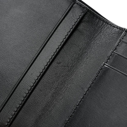 Saint Laurent Smooth Calfskin Cassandre Credit Card Wallet Black 9 of 11