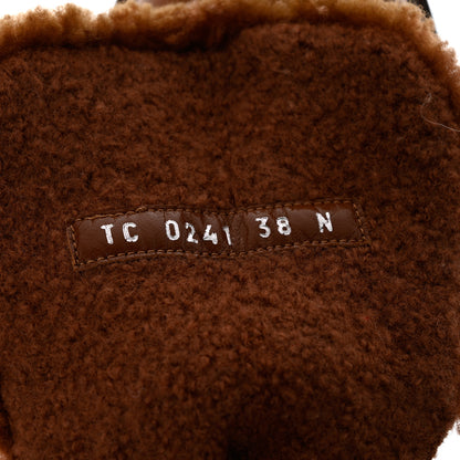 Louis Vuitton Calfskin Shearling Territory Ranger Combat Boots 38 Cognac 7 of 10