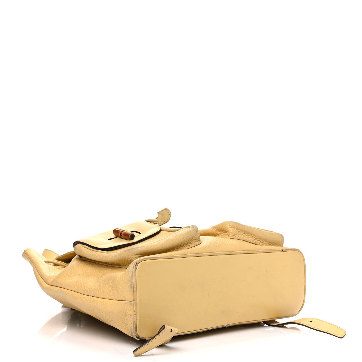 Calfskin Bamboo Medium Backpack Yellow