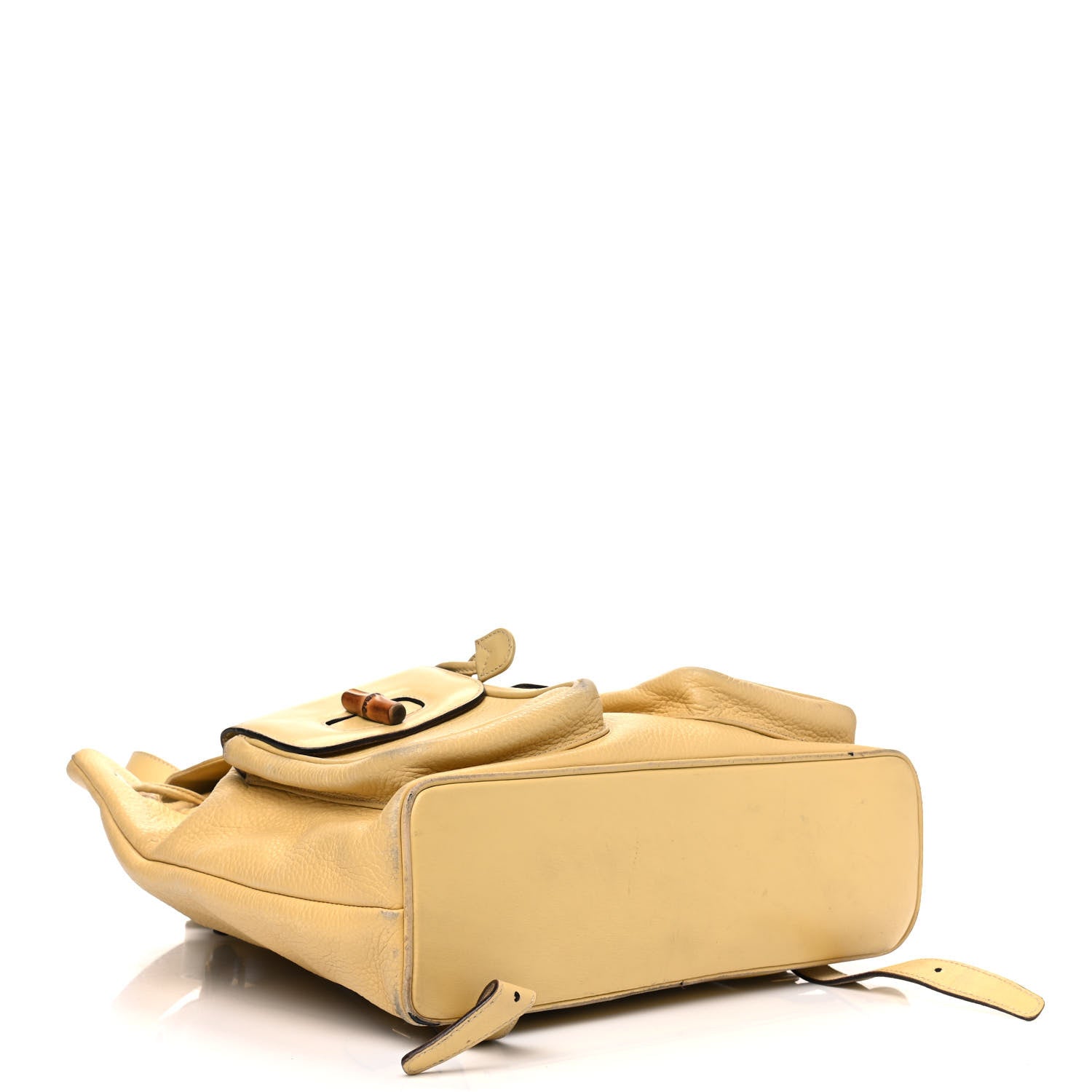 Gucci Calfskin Bamboo Medium Backpack Yellow 3 of 21