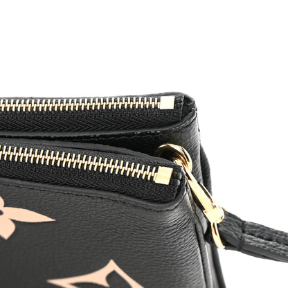 Louis Vuitton Empreinte Monogram Giant Double Zip Pochette Black Cream 12 of 12
