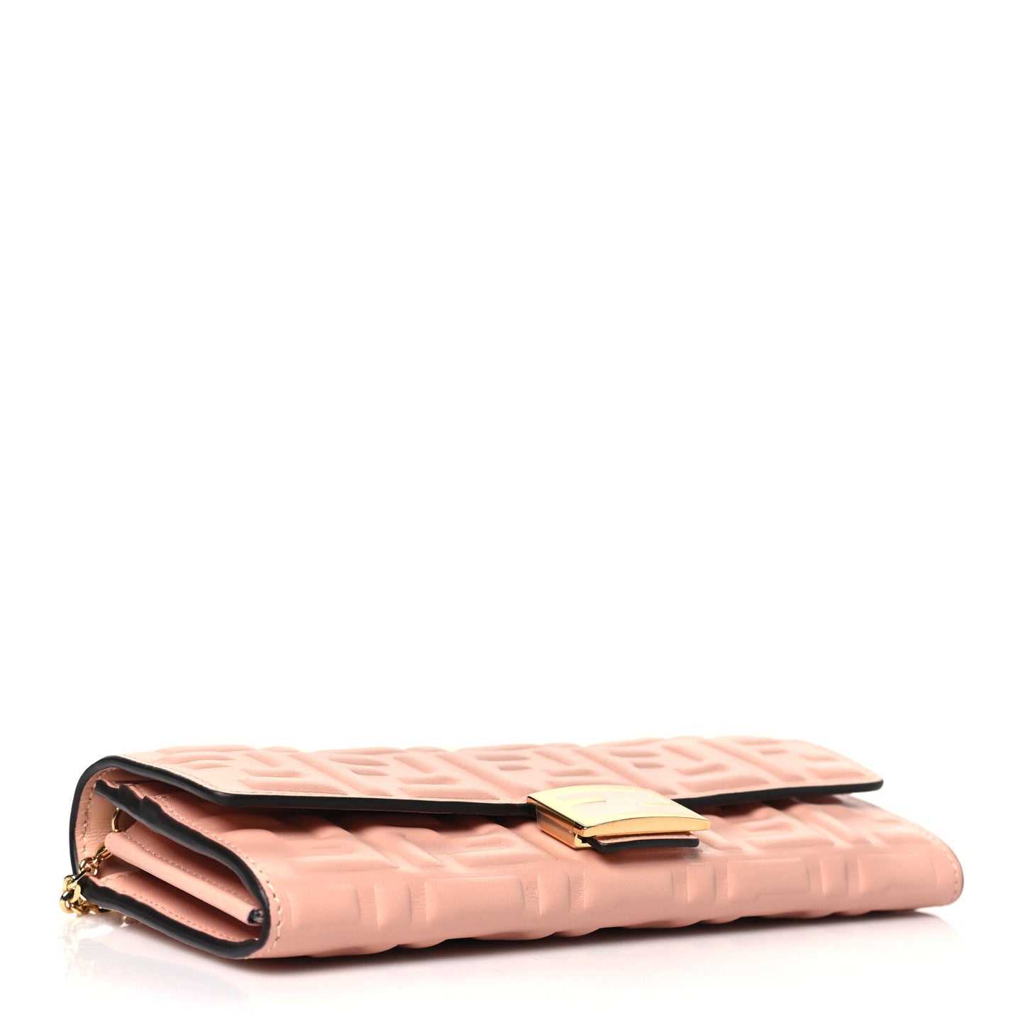 Nappa Matisse FF Embossed Continental Wallet On Chain Light Pink