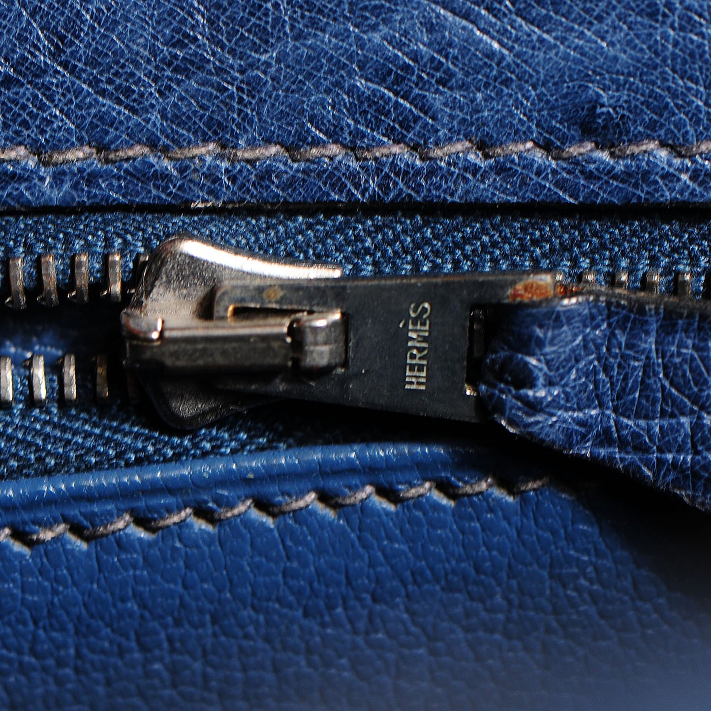 Ostrich Kelly Sellier 28 Bleu Roi
