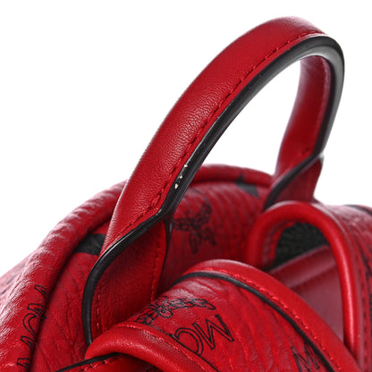 MCM Visetos Studded Small Stark M Backpack Scooter Red 9 of 9