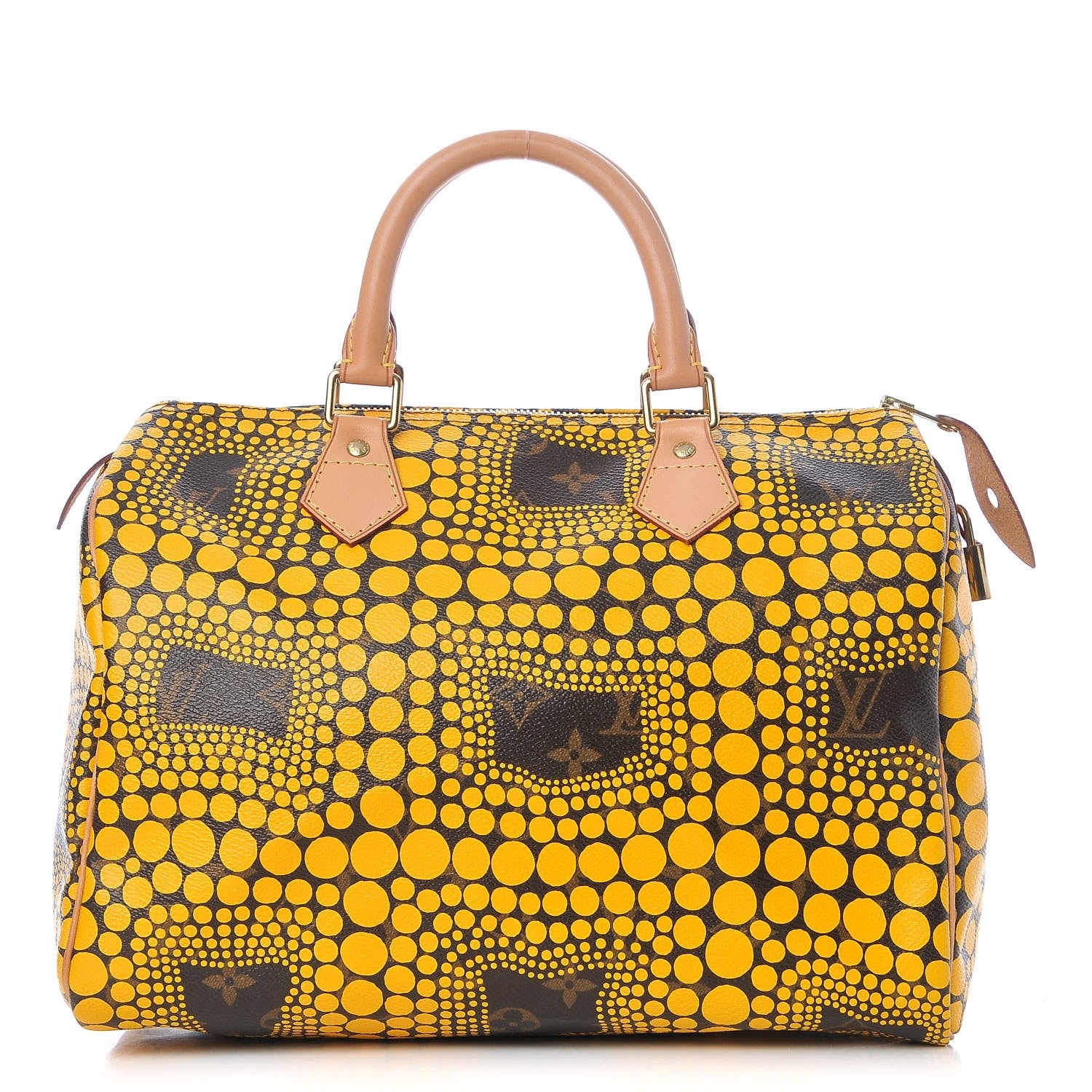 Louis Vuitton Monogram Kusama Town Speedy 30 Yellow 1 of 7
