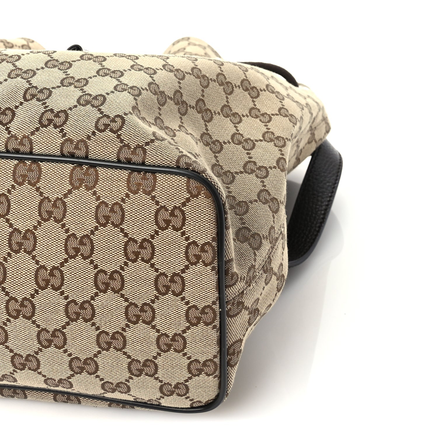 Gucci Monogram Dollar Calfskin O Drawstring Backpack  Beige Ebony Testa di Moro Dark Chocolate 8 of 8