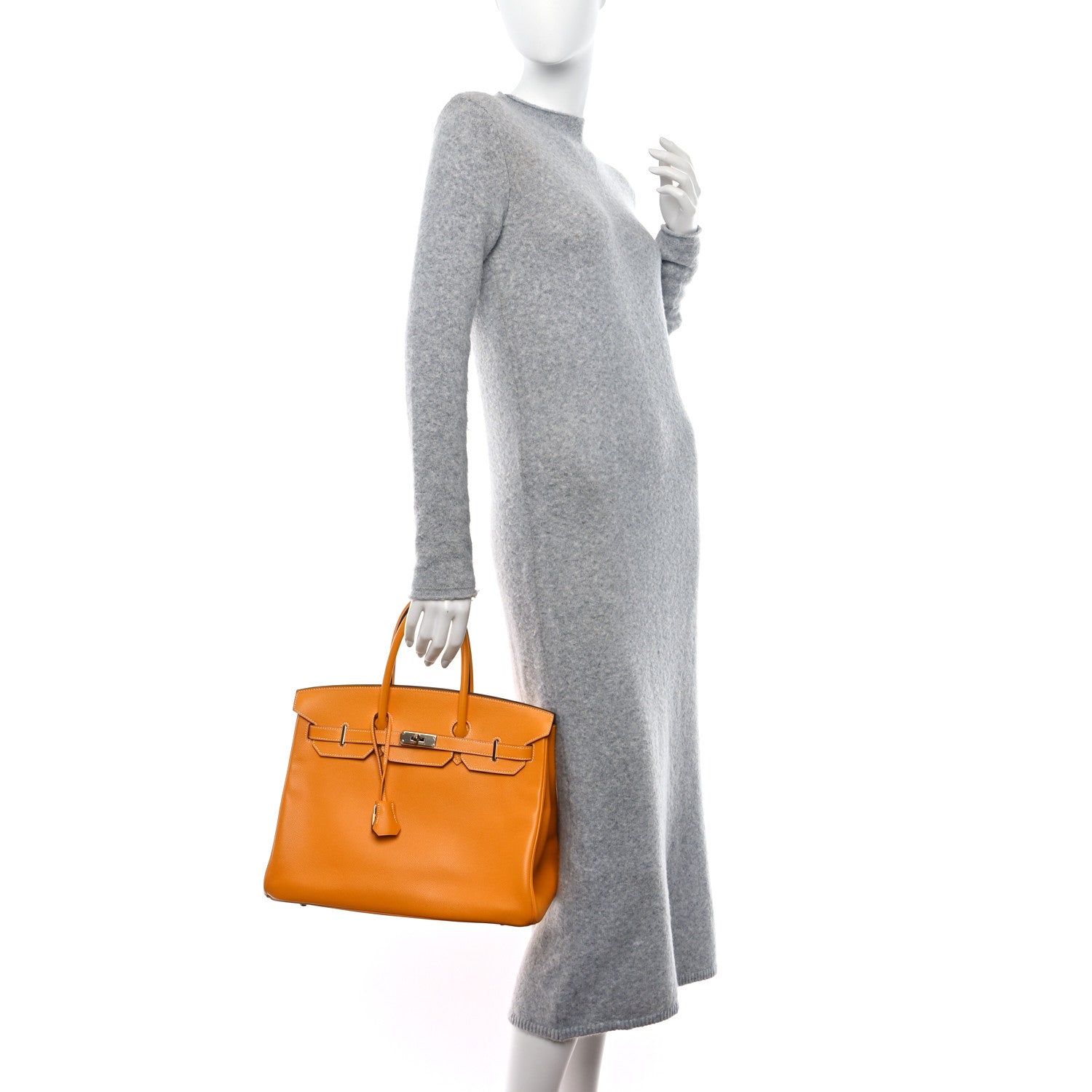 Hermes Epsom Candy Birkin 35 Jaune D'Or Feu 2 of 12