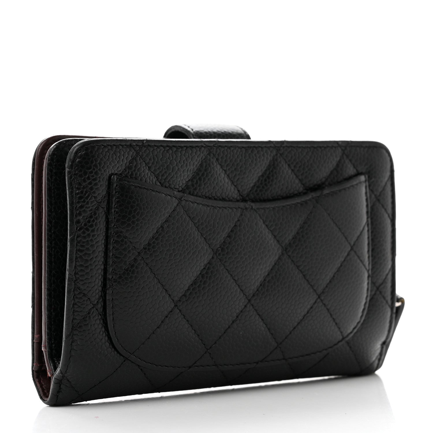 Chanel Caviar Quilted CC French Wallet Black 3 of 12