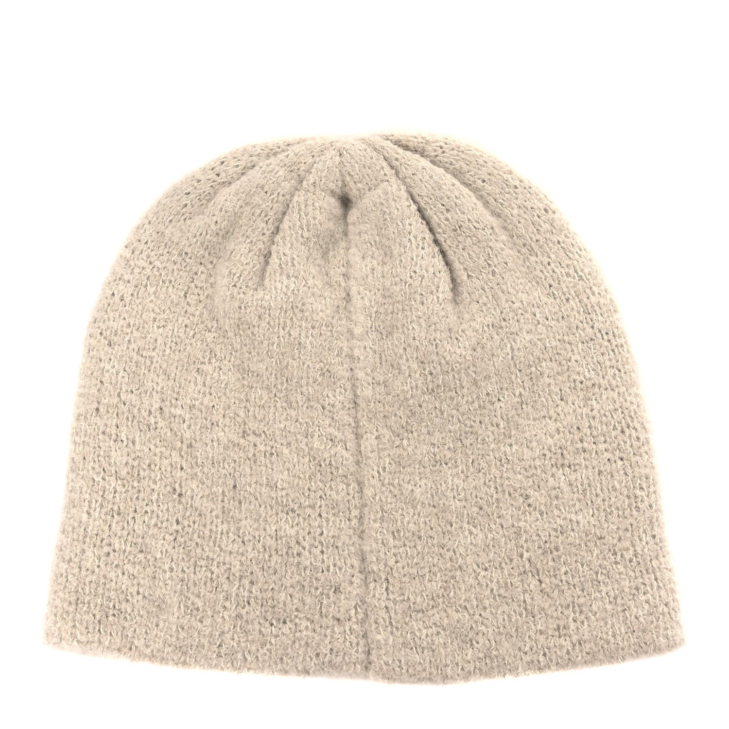 Chanel Wool Cashmere CC Beanie Hat Beige Black White 2 of 4