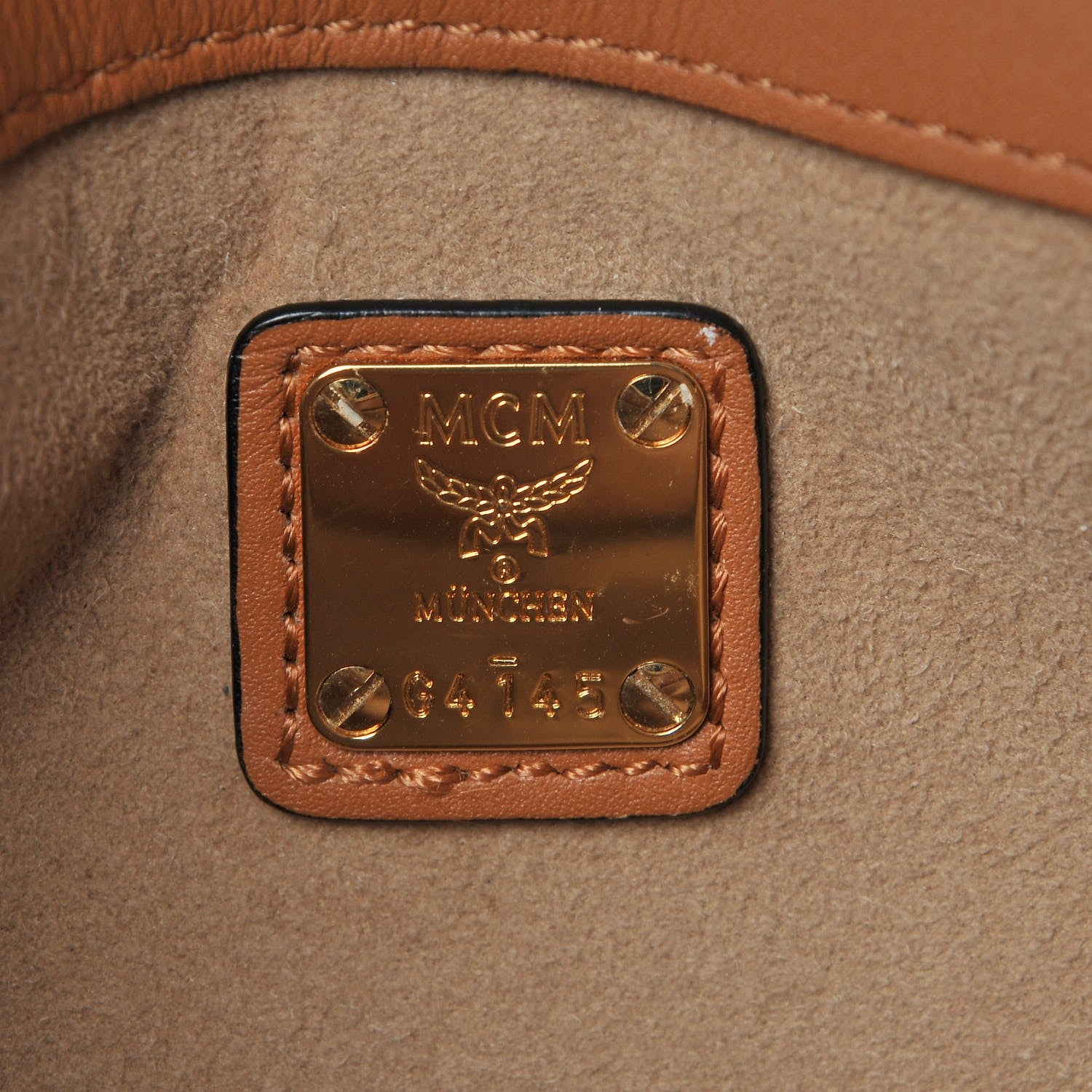 MCM Visetos Small Millie Crossbody Bag Cognac 6 of 14