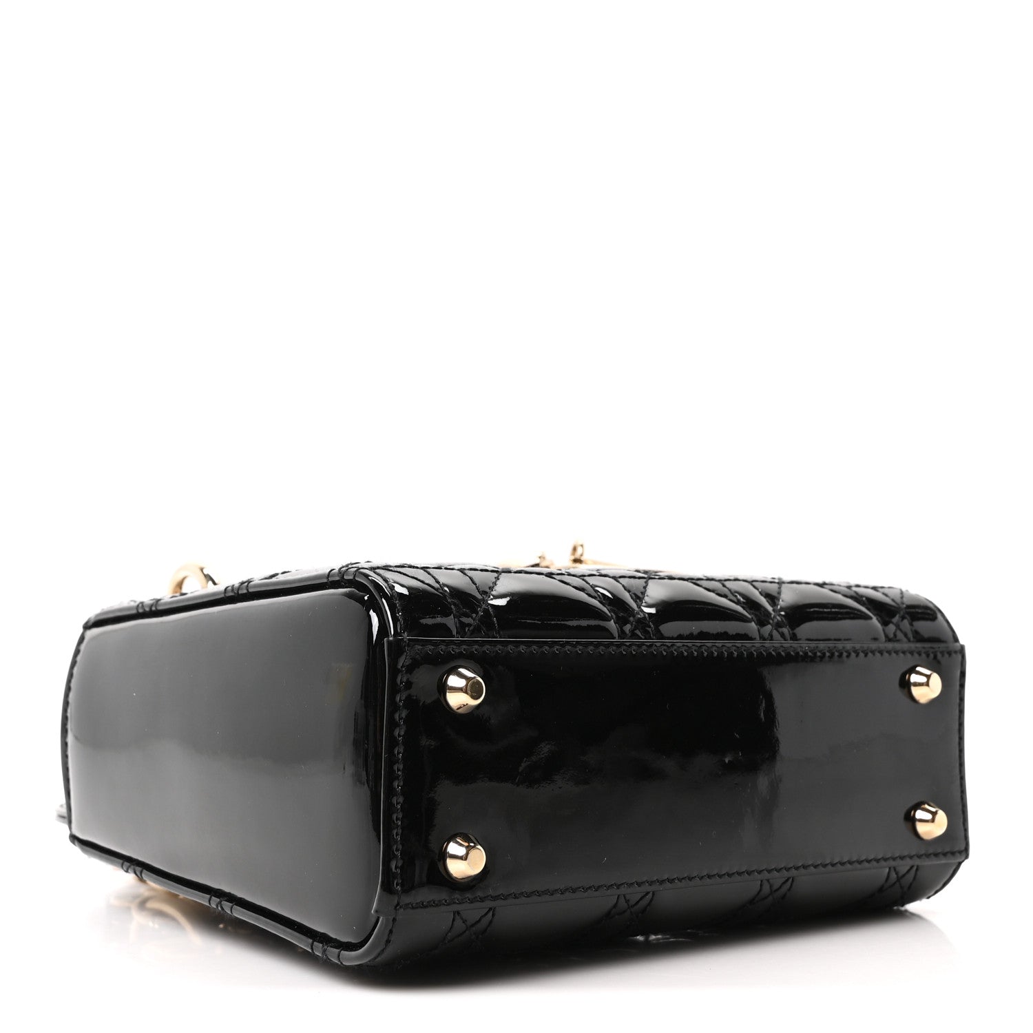 Christian Dior Patent Cannage Mini Lady Dior Black 4 of 11