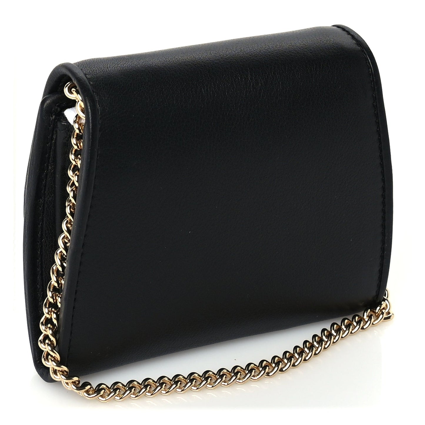 Roxy Calfskin Medium Blondie Chain Wallet Black