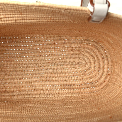 Loewe Raffia Square Small Basket Tote Bag Natural White 4 of 8