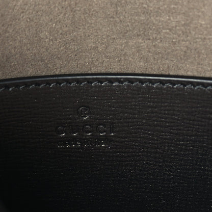 Gucci GG Supreme Monogram Azalea Calfskin Retro Interlocking G Beauty Case  Black 6 of 9