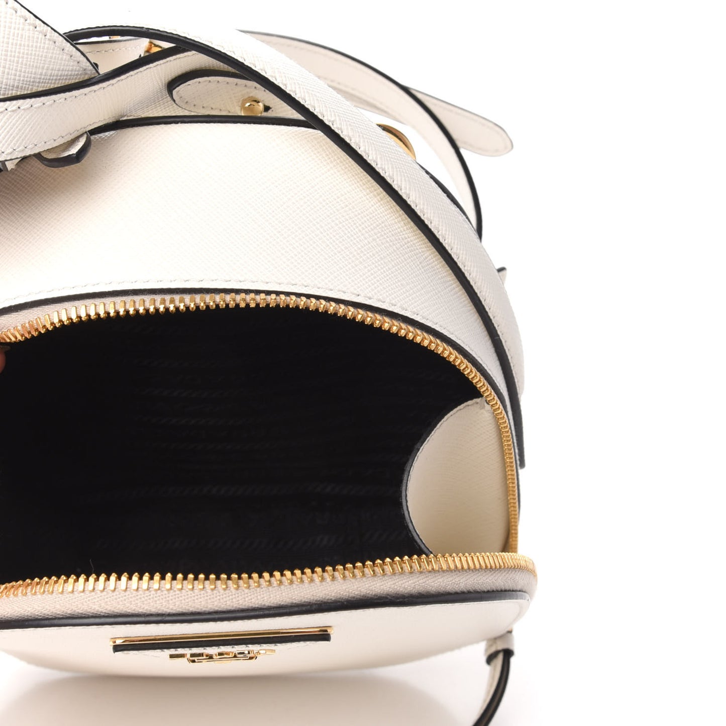 Saffiano Lux Mini Odette Backpack Bianco