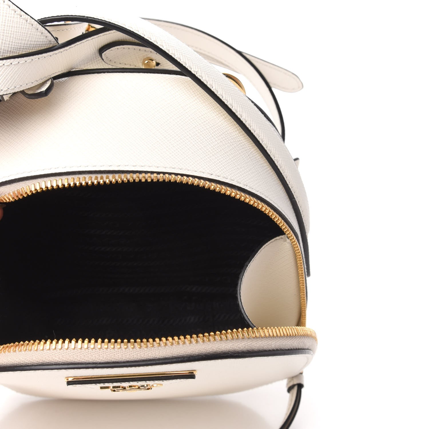 Prada Saffiano Lux Mini Odette Backpack Bianco 6 of 7