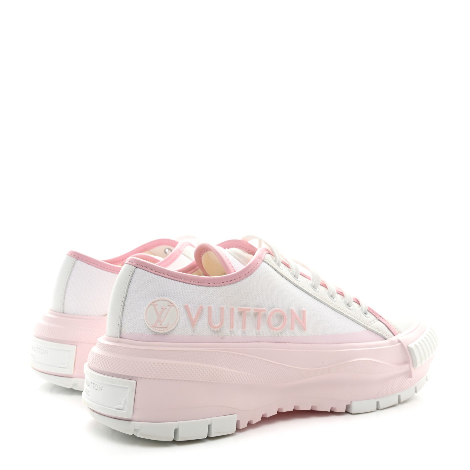 Louis Vuitton Canvas LV Squad Sneakers 38 White Pink 4 of 10