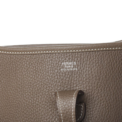 Hermes Taurillon Clemence Evelyne III PM Etoupe 7 of 12