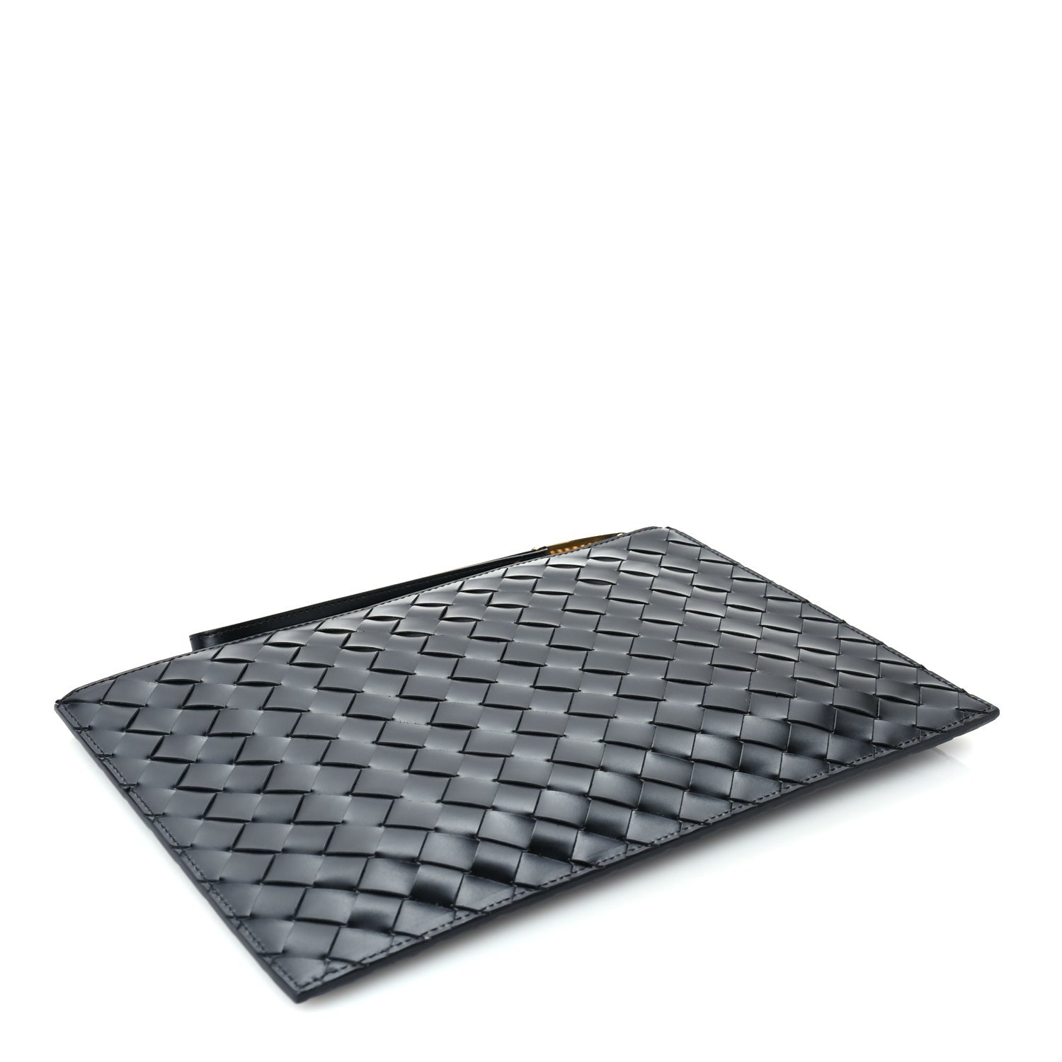 Bottega Veneta Nappa Intrecciato Medium Flat Zip Pouch Black 5 of 7