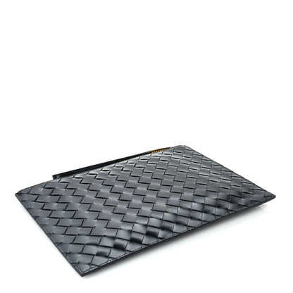 Bottega Veneta Nappa Intrecciato Medium Flat Zip Pouch Black 5 of 7