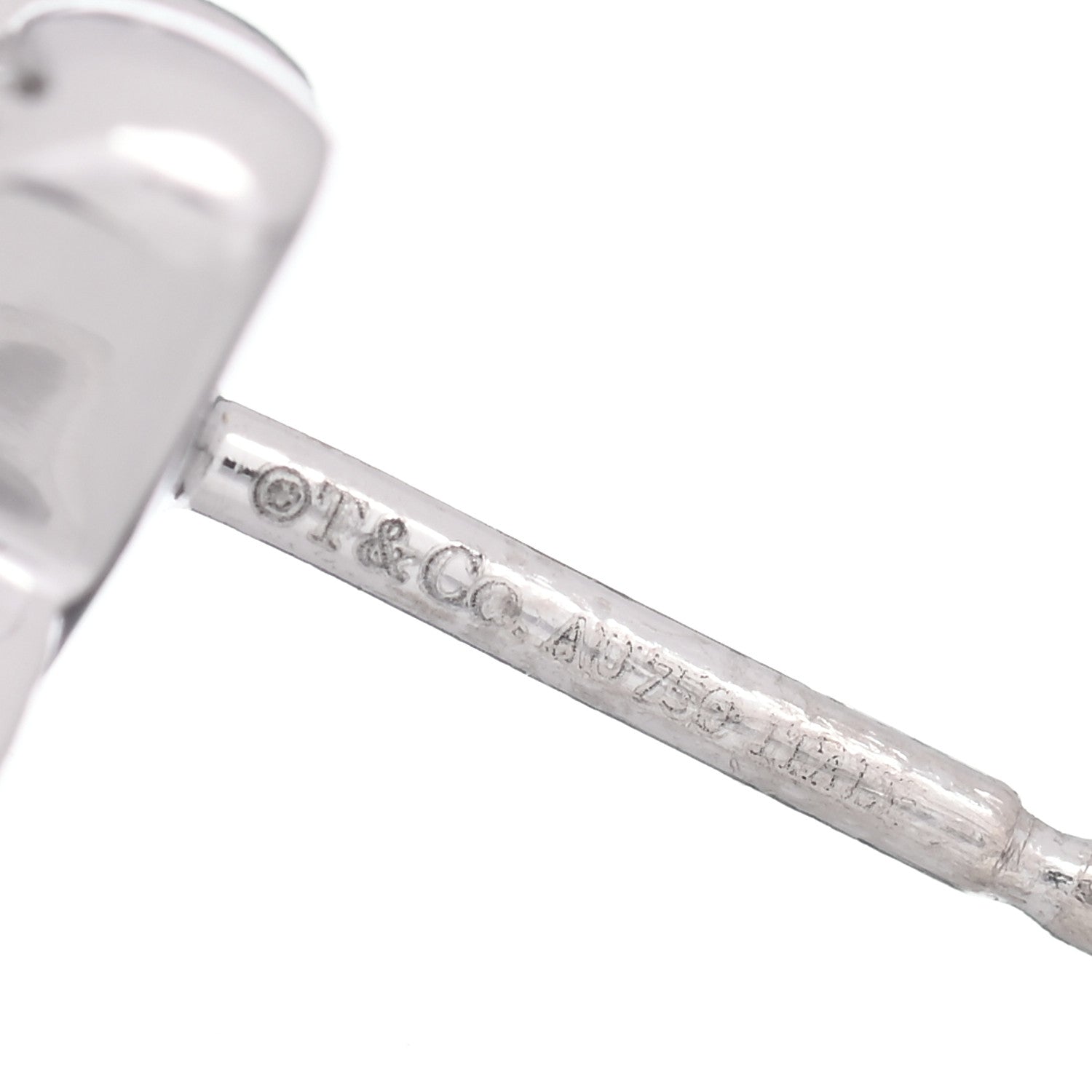 Tiffany 18K White Gold Diamond Paloma Picasso X Kiss Earrings 4 of 5