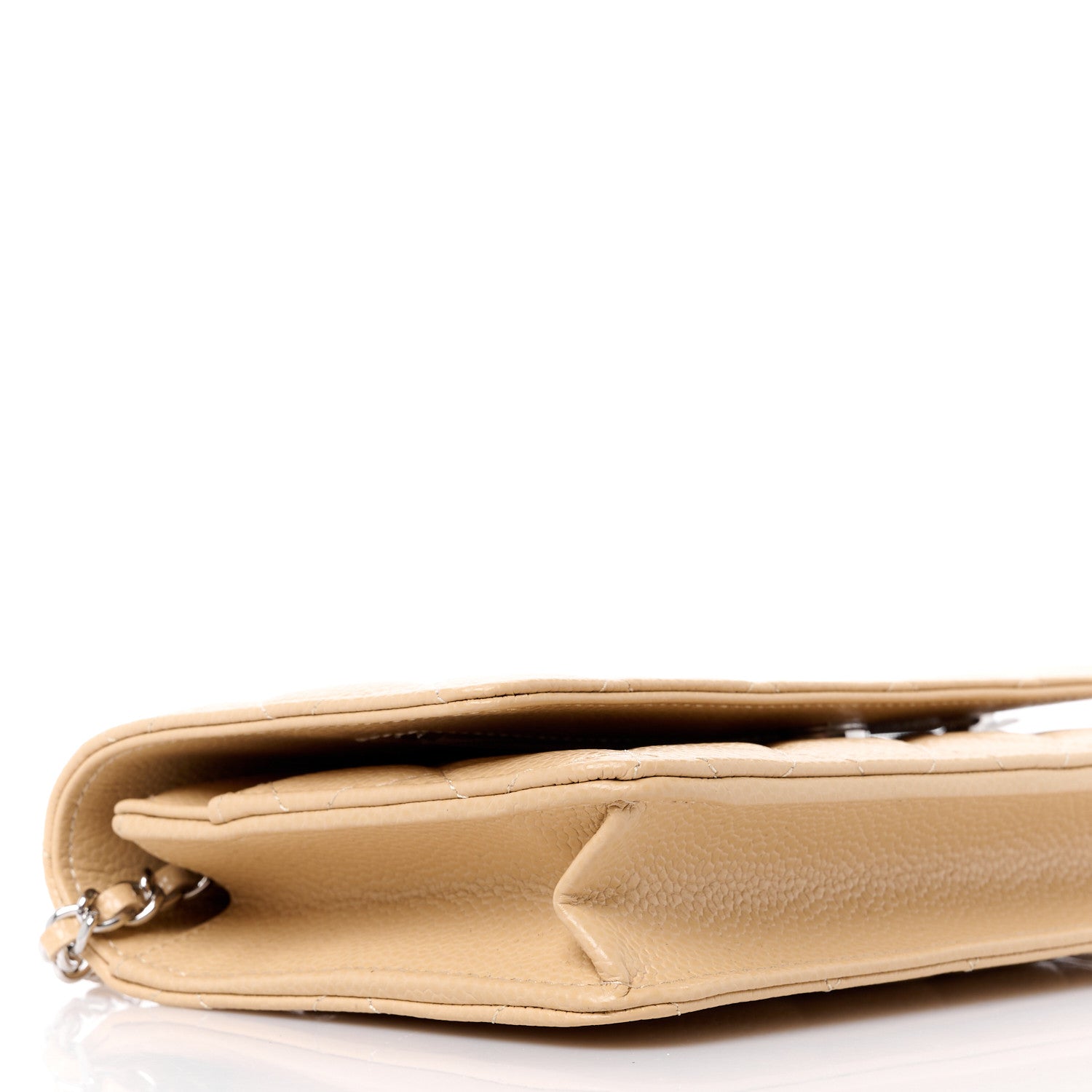 Chanel Caviar Quilted Wallet on Chain WOC Beige 10 of 14