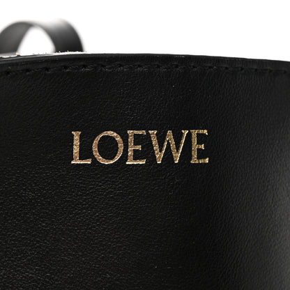 Loewe Shiny Calfskin Medium Puzzle Fold Tote Black 6 of 14