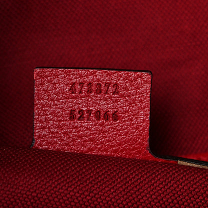 Gucci Canvas Logo Sylvie Stripe Drawstring Backpack Red 7 of 11