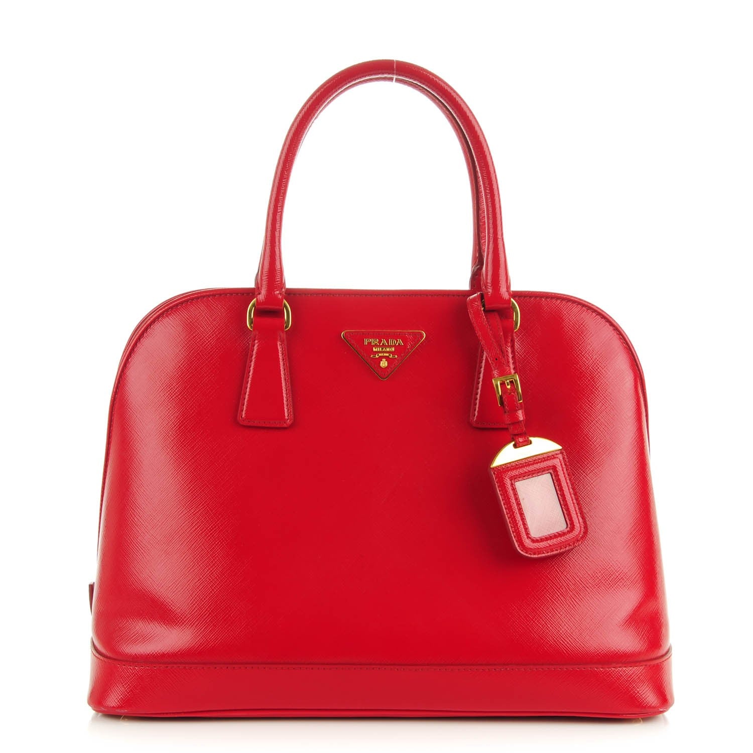 Prada Saffiano Vernice Open Promenade Tote Rosso 1 of 9