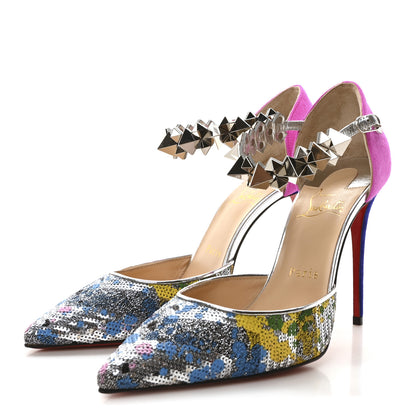 Christian Louboutin Specchio Brosse Paillettes Planet Chic 100 Pump 37.5 Version Multicolor 4 of 9
