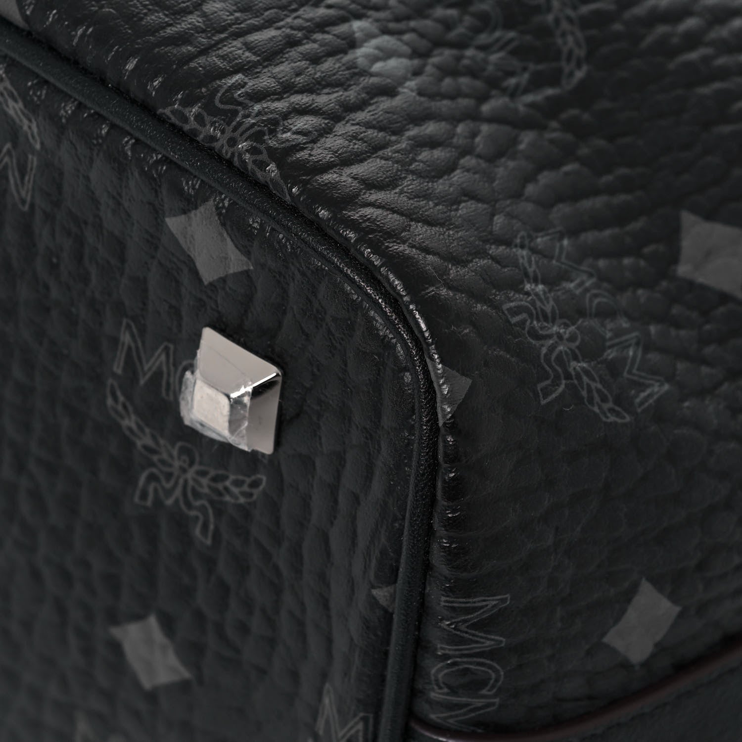 MCM Visetos Small Essential Drawstring Bucket Bag Black 12 of 15