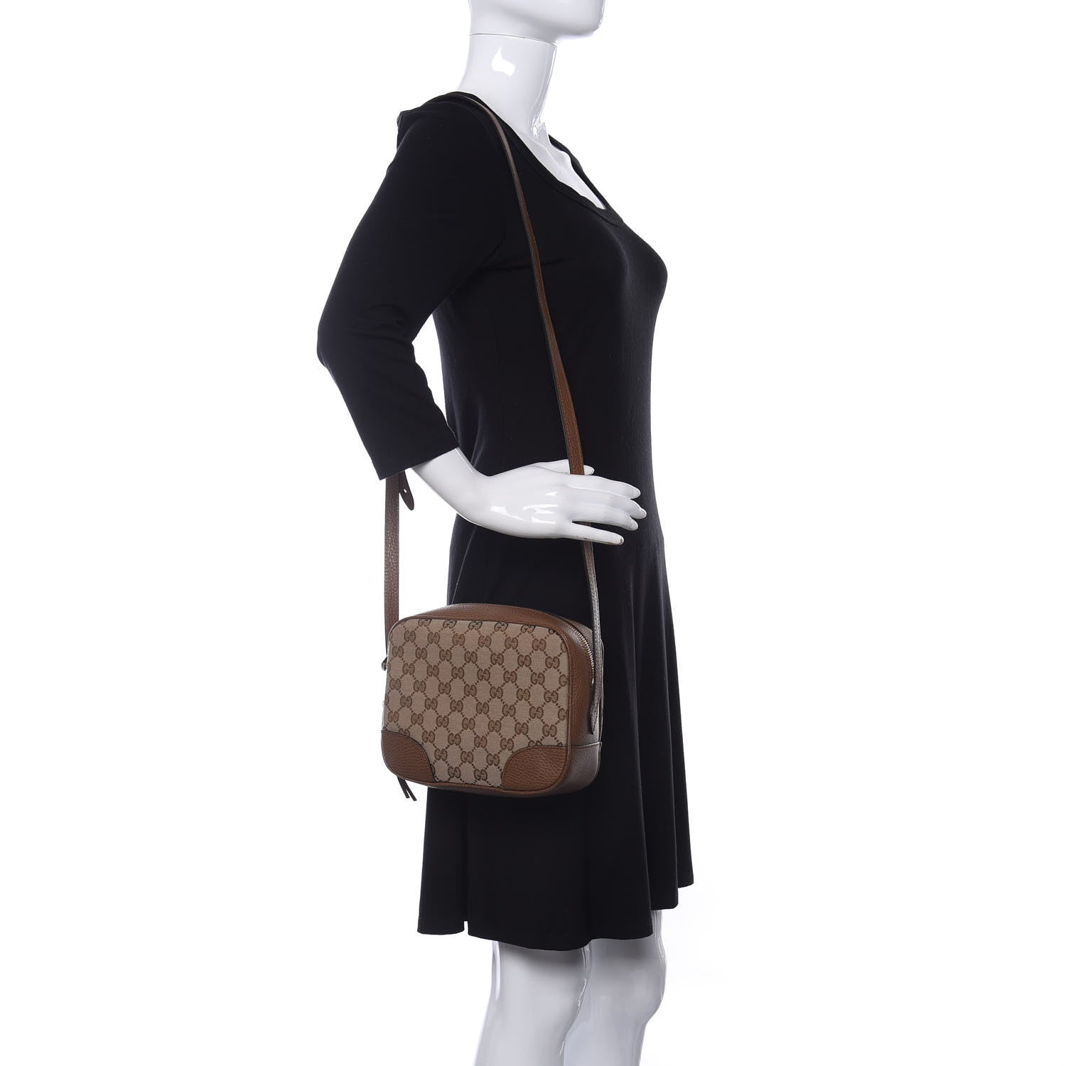 Gucci Monogram Mini Bree Messenger Bag Beige Tabacco 2 of 10