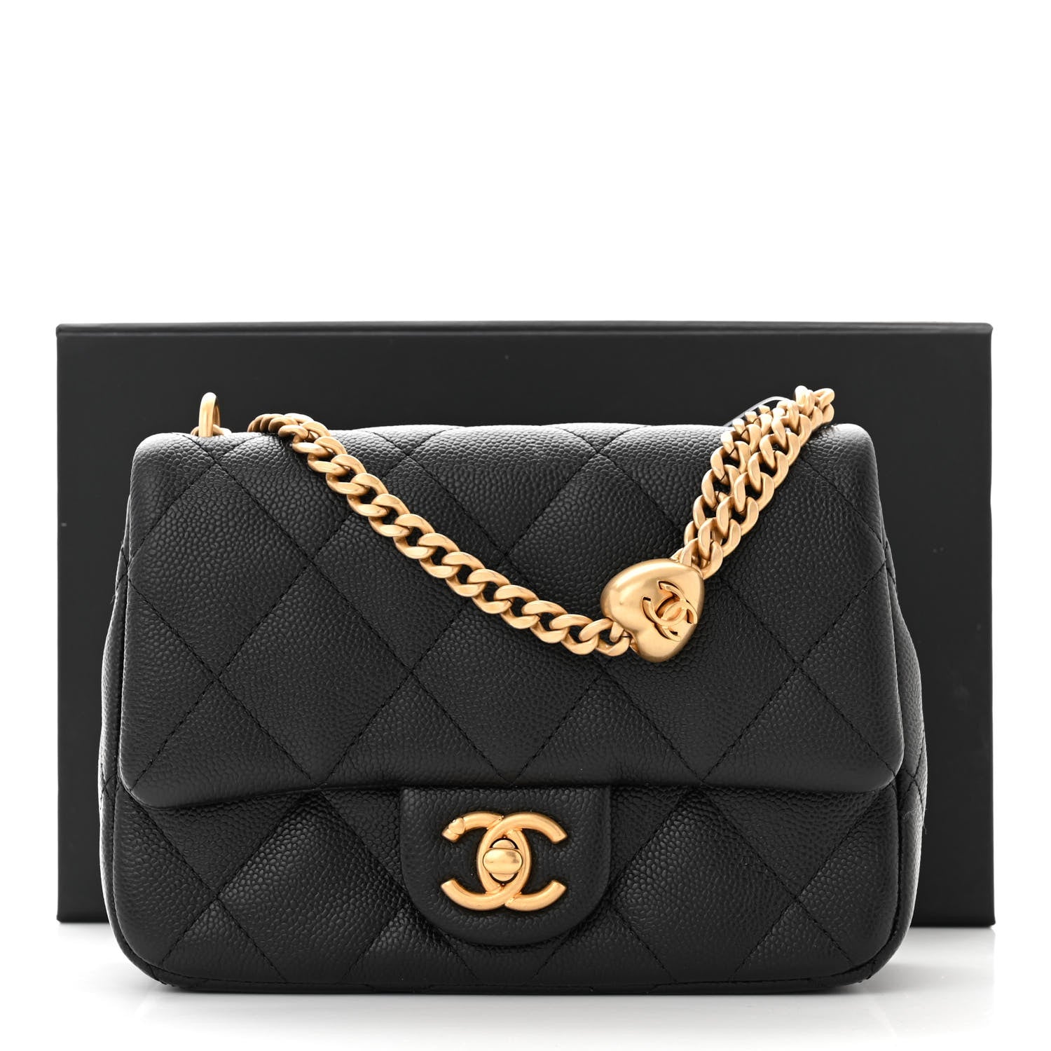 Chanel Caviar Quilted Mini Sweetheart Flap Black 11 of 11