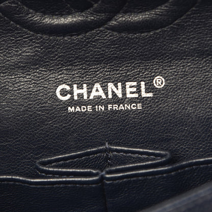 Chanel Caviar Quilted Medium Double Flap Dark Blue 7 of 12