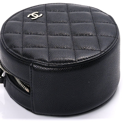 Chanel Caviar Quilted Round Clutch With Chain  Black 8 of 8