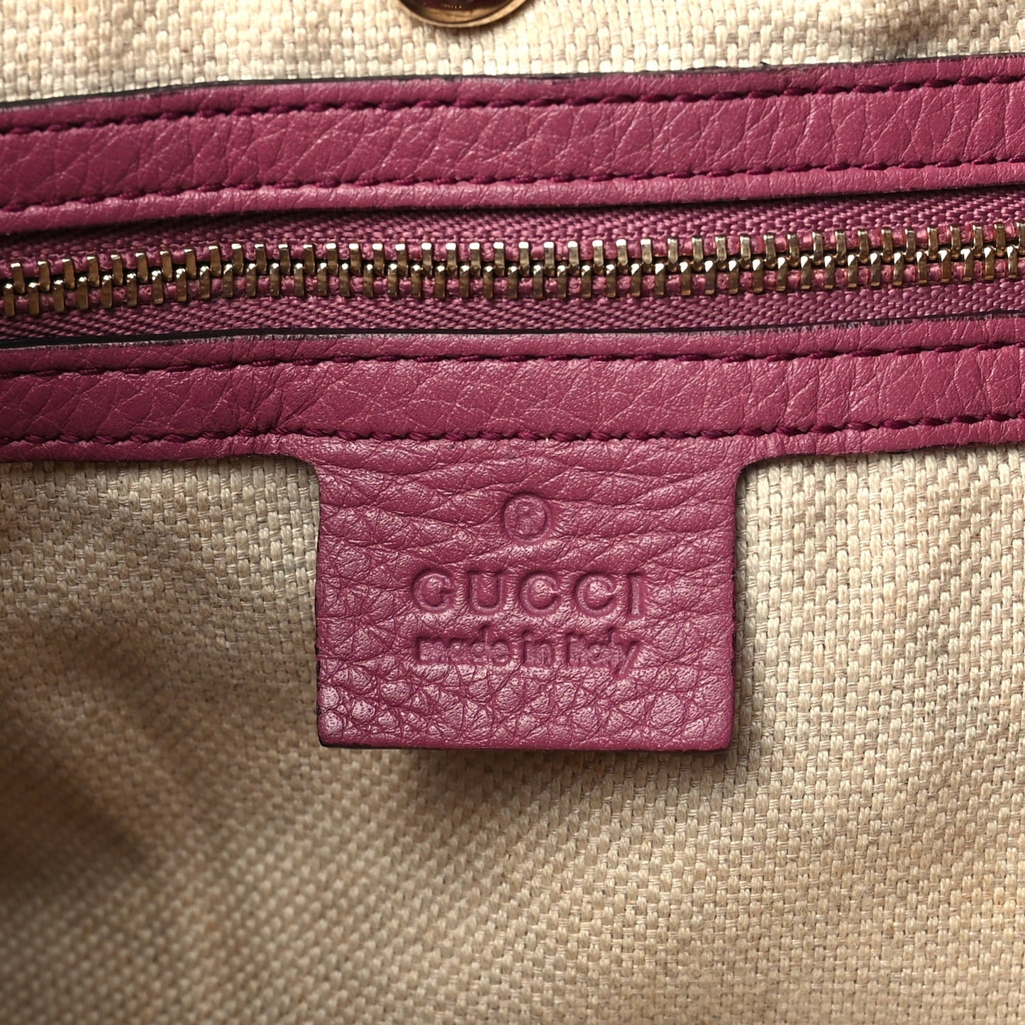 Pebbled Calfskin Medium Soho Chain Shoulder Bag Peonia Flower