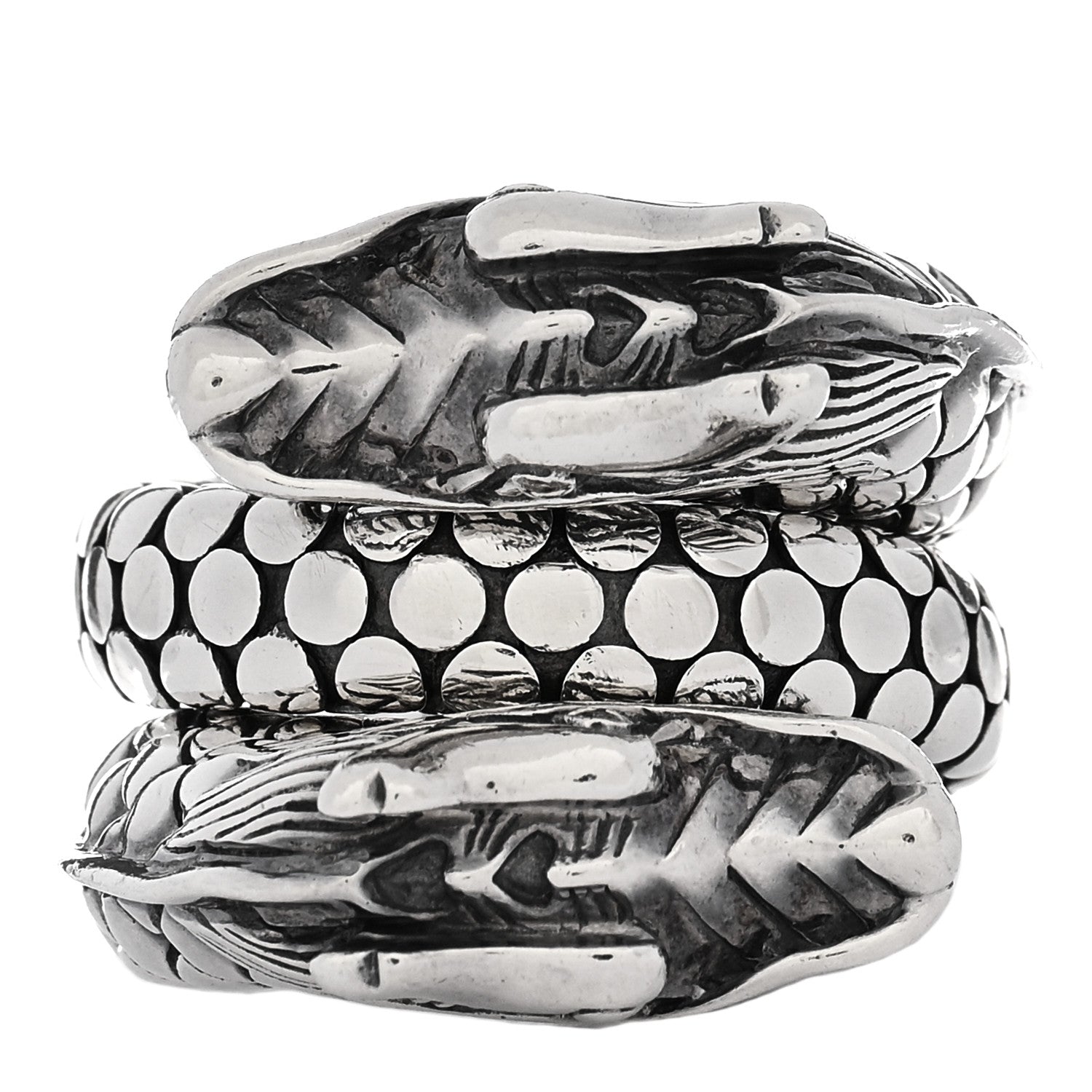 John Hardy Sterling Silver Legends Naga Dragon Coil Ring 52 6 3 of 5